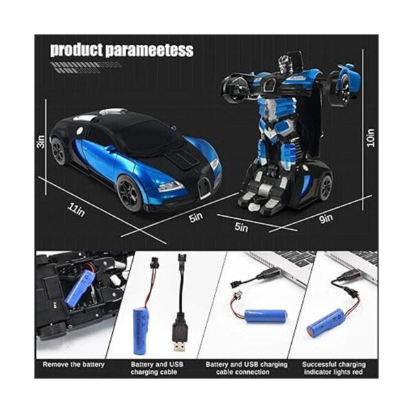 Jeestam RC robot coche para niños transforman el juguete
