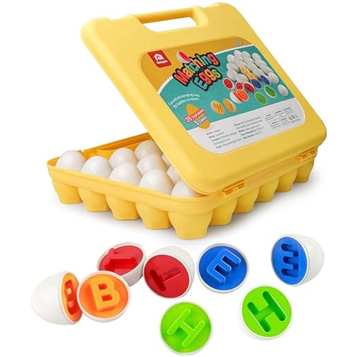 Coogam Letras a juego Huevos 26PCS ABC Alfabeto