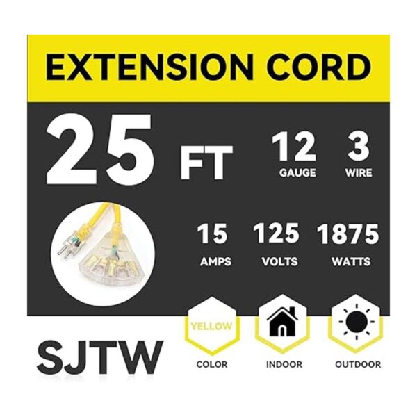 EP Cable de extensión iluminado para exteriores de 25 pies_2