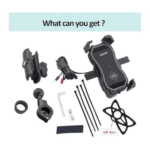 Jitehsha Cargador inalámbrico para motocicleta QC3.0 USB