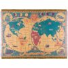 MayNest Manta de mapa mundial reversible hippie