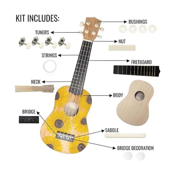 Kit de ukelele soprano 22 pulgadas construye tu propio