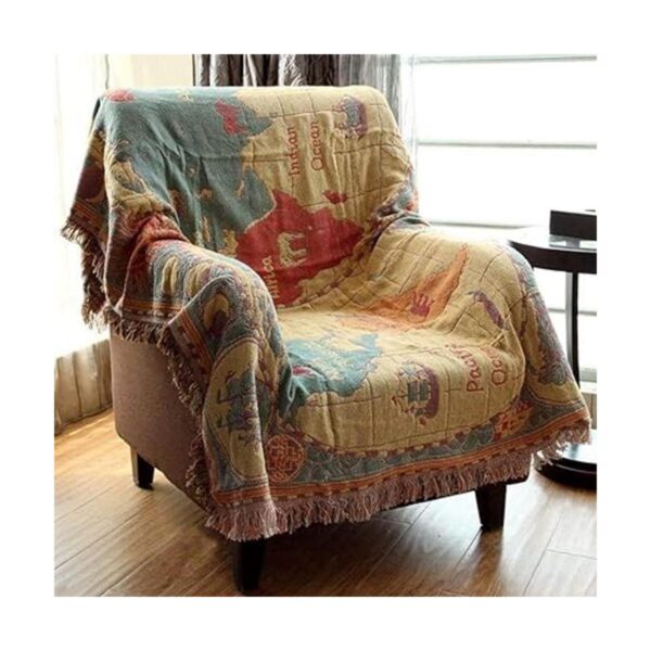MayNest Manta de mapa mundial reversible hippie