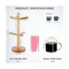 Aquach Juego de 4 tazas de café de 12 onzas incluye árbol_4