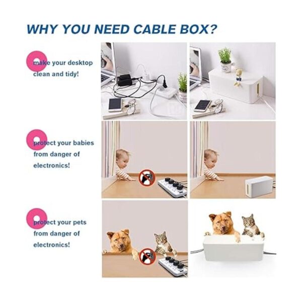 Organizador de cajas de gestión de cables paquete de 2_2