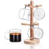 Aquach Juego de 4 tazas de café de 12 onzas incluye árbol_1