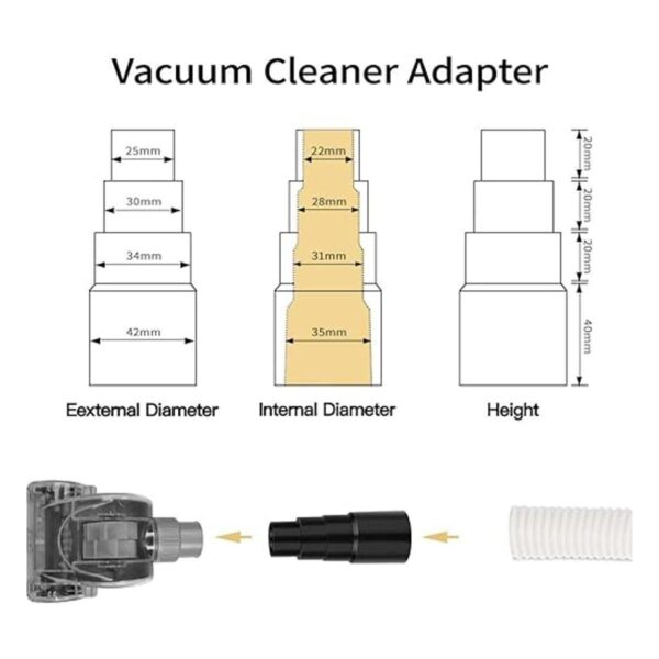 E.LUO Adaptador de manguera de vacío universal para
