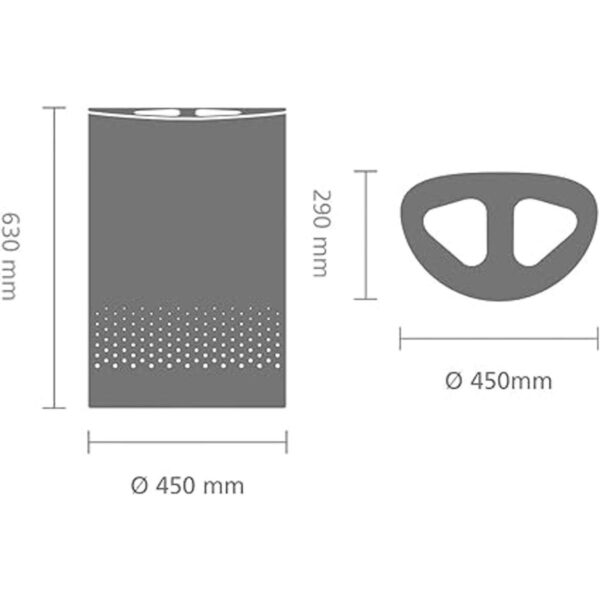 Brabantia Cesta de lavandería grande prémium 2 secciones_6