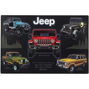 Open Road Brands Letrero de metal en relieve para Jeep_1
