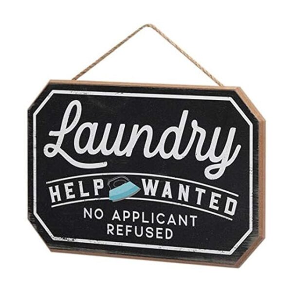 Open Road Brands Laundry Help Wanted Decoración de pared_2