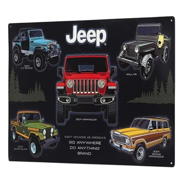 Open Road Brands Letrero de metal en relieve para Jeep_2