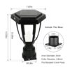 FUDESY Fds1761 Lámpara de poste solar LED para_2