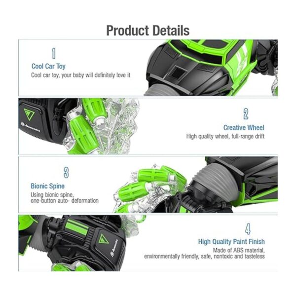 Powerextra Detección de gestos de coche RC Stunt con luz_3