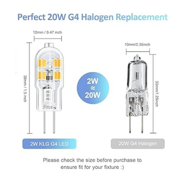 Bombilla LED G4 de 2 W 12 V 20 W bombilla halógena JC_6