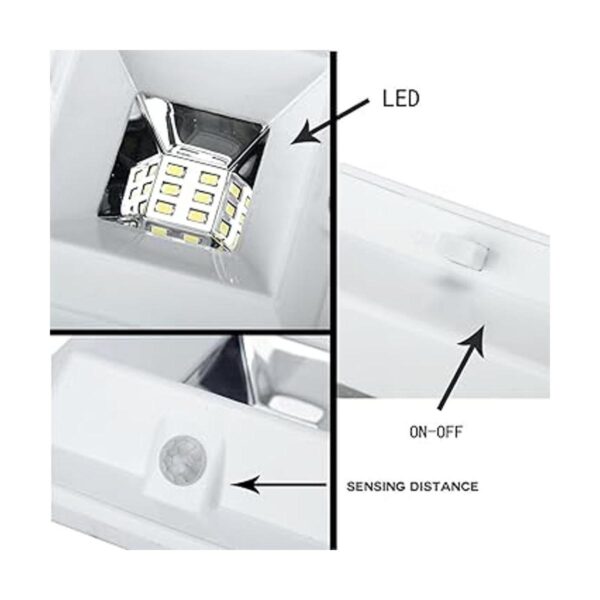 Luces solares de canalón con sensor de movimiento para