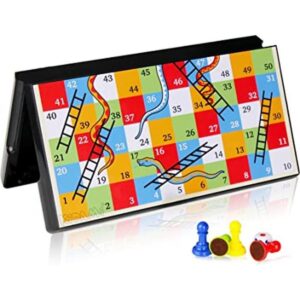 KIDAMI Juego de serpientes y escaleras magnéticas con caja_1