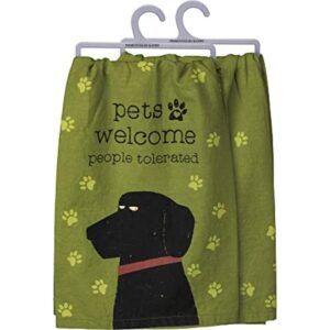 Primitives by Kathy Toalla de plato Pets Welcome People_1