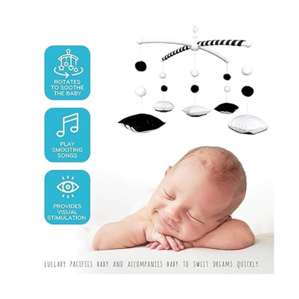 EVERLOVE Montessori Mobile Baby para cuna Móvil en blanco_2