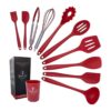 K G Juego de 11 utensilios de cocina de silicona de