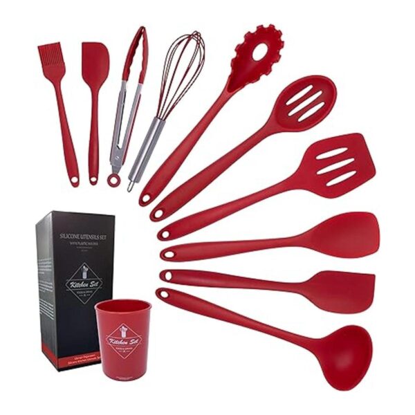K G Juego de 11 utensilios de cocina de silicona de