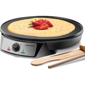 Chefman Crepe Fabricante y plancha eléctrica control de_1