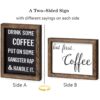 Mkono 1 letrero de café para decoración de mesa de centro