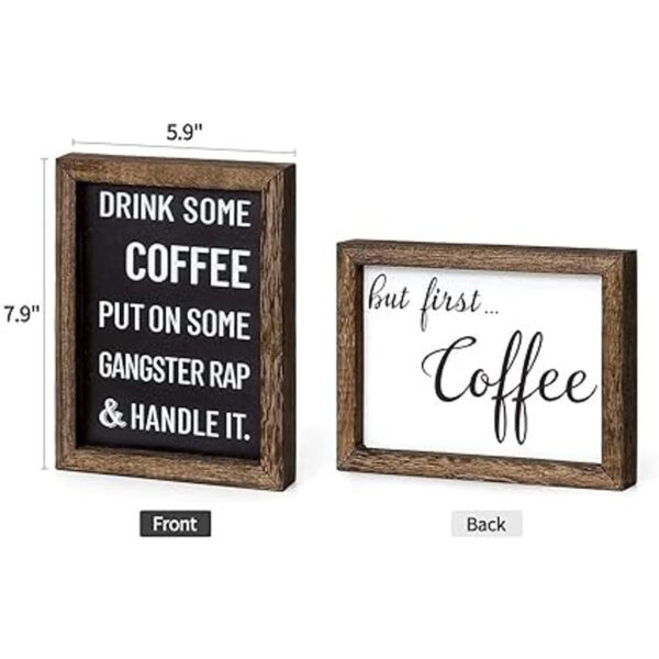 Mkono 1 letrero de café para decoración de mesa de centro