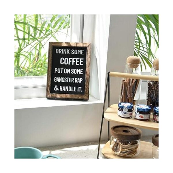 Mkono 1 letrero de café para decoración de mesa de centro