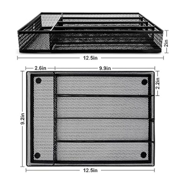 HaWare Organizador de cajones 12.5 x 9.2 pulgadas acero