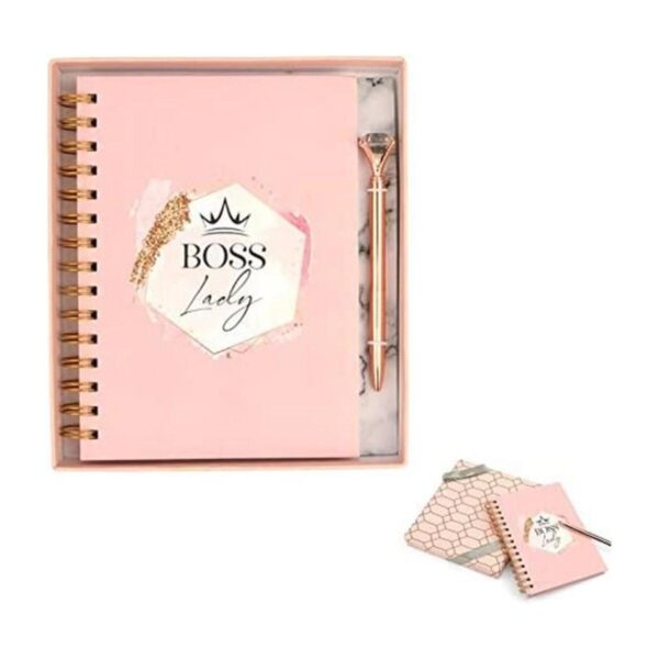 Nine Royal Cuaderno de espiral para mujer con bolígrafo_1