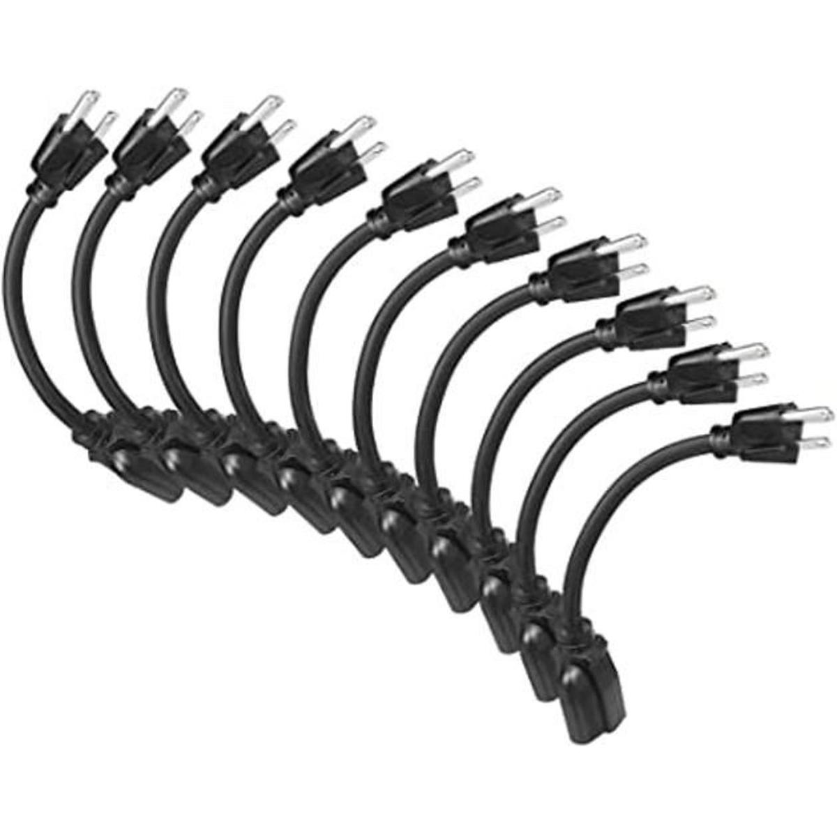 DEWENWILS Paquete de 10 cables de extensión cortos cable