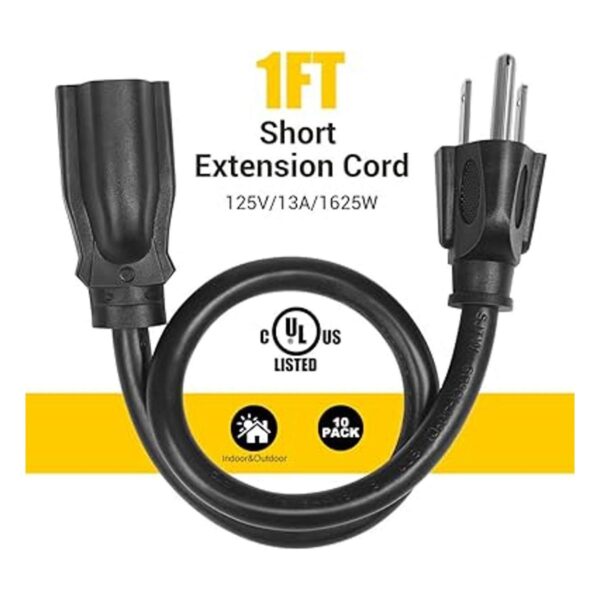 DEWENWILS Paquete de 10 cables de extensión cortos cable_2