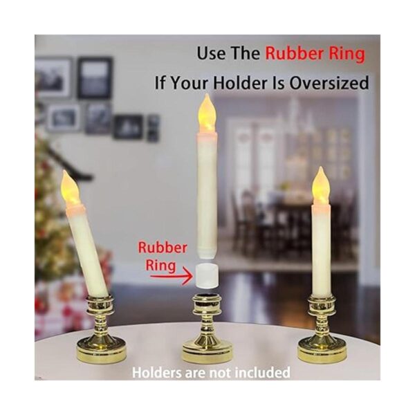 Homemory LED Batteries Operated Taper Candles with Remote_4