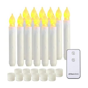 Homemory LED Batteries Operated Taper Candles with Remote_1