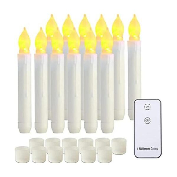 Homemory LED Batteries Operated Taper Candles with Remote_1