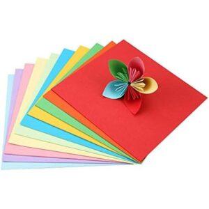 Origami Paper 500 hojas 10 colores vivos doble cara_1