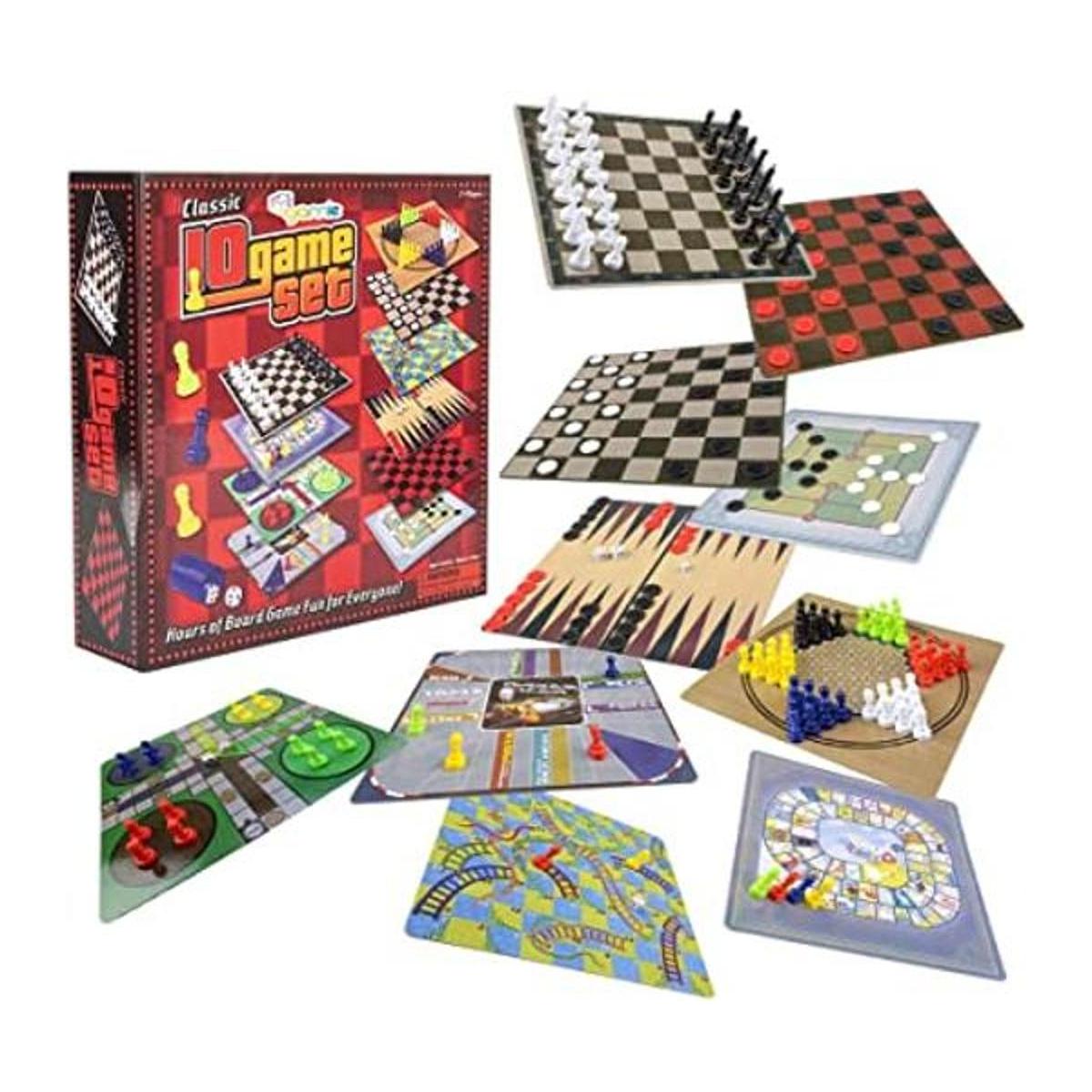 Gamie Juego de mesa 10 en 1 juego de mesa familiar apto