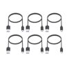 Cable USB C de 6 pies paquete de 6 cables color negro_1