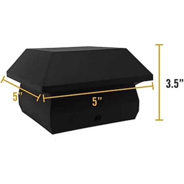 Nuvo Iron SPC25 Plástico Negro Poste 4 x 4 Tapa