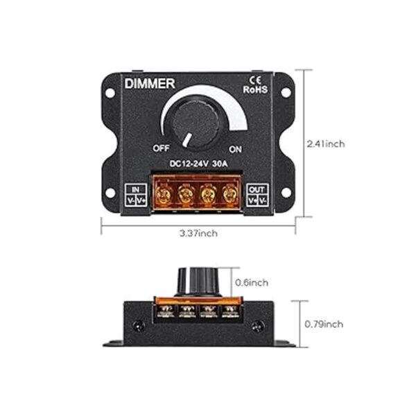 Regulador de intensidad de tira de luz LED DC 12 V24 V 30_2