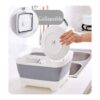 Lavabo plegable de 9 L con tapón de desage con asas de_4