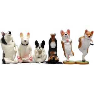 Juego de 6 figuritas coleccionables de equipo de yoga
