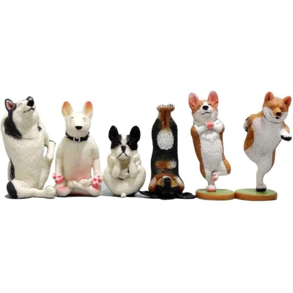 Juego de 6 figuritas coleccionables de equipo de yoga