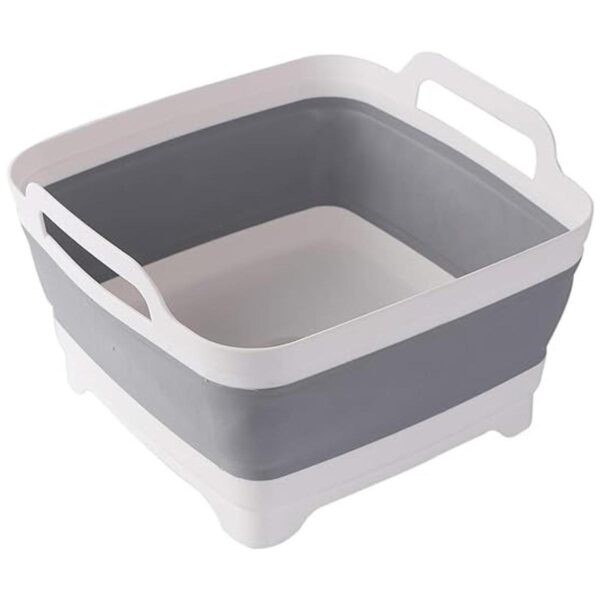 Lavabo plegable de 9 L con tapón de desage con asas de_1