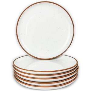 Mora Juego de 6 platos de cerámica 7.8 pulgadas postre
