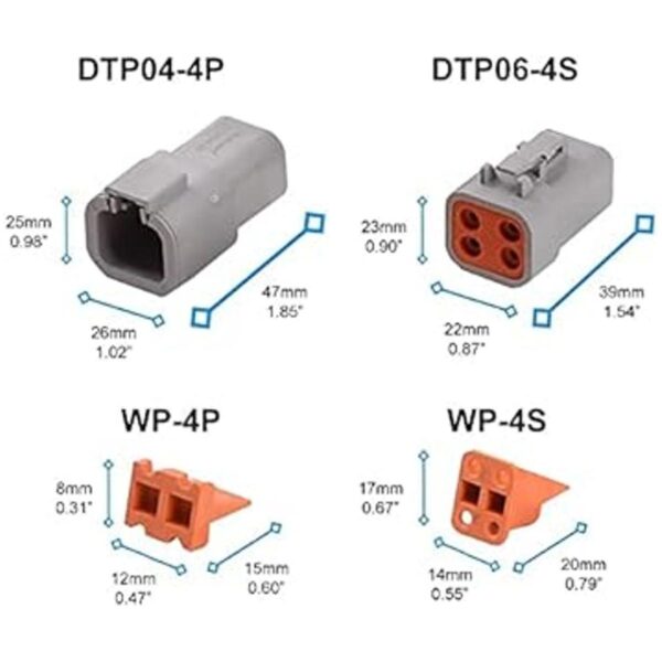 JRready ST6245 DTP Kit de conectores de 4 pines color_2