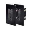 NineLeaf GFCI Paquete de 2 salidas color negro TR WR de_1