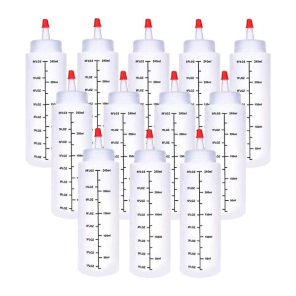 Paquete de 12 botellas de plástico de 8.5 fl oz botella
