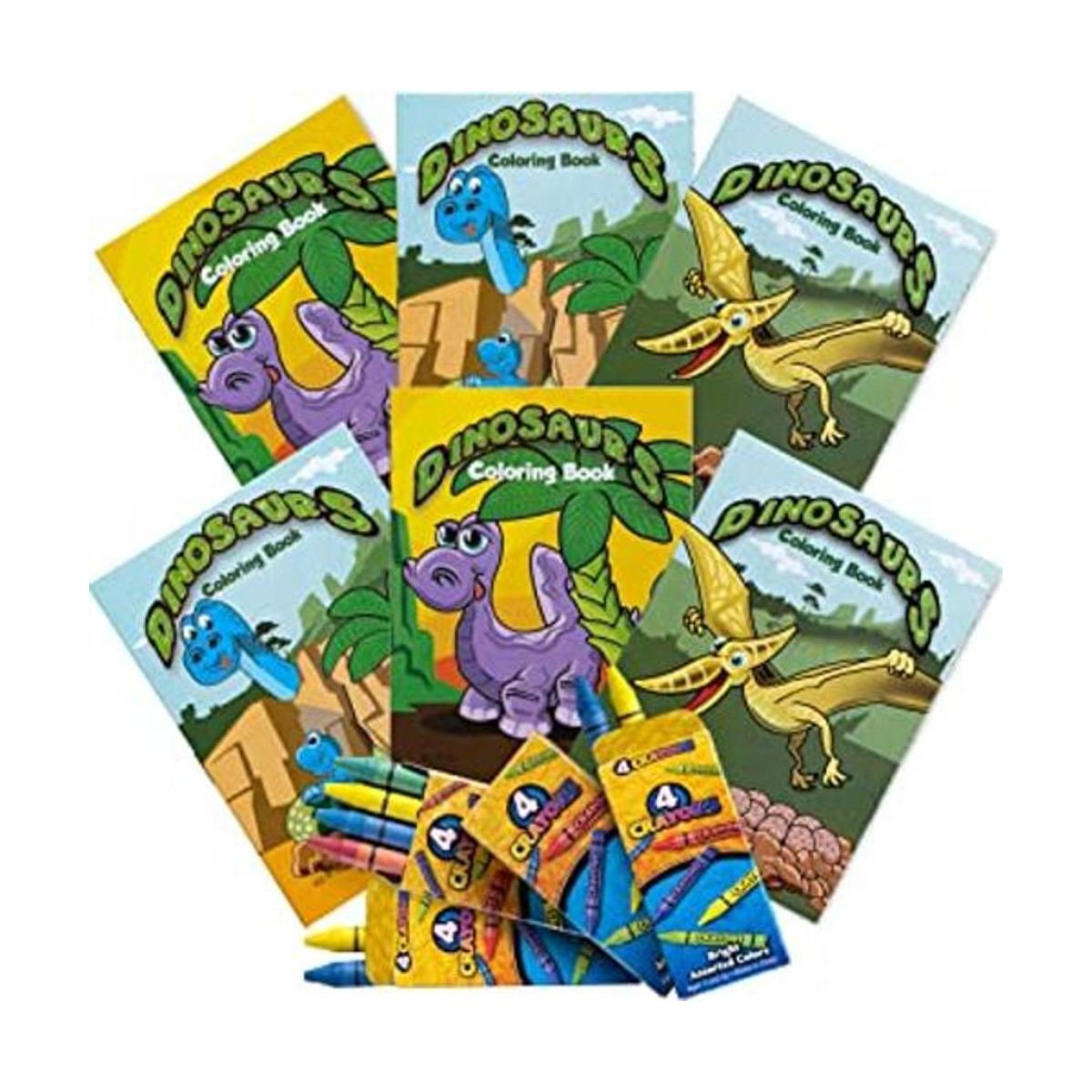 Mini libros de colorear de dinosaurios para niños paquete