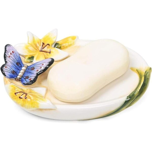 FORLONG Soporte de cerámica para jabonera para baño_4